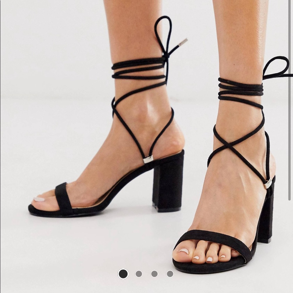 Strappy block heel